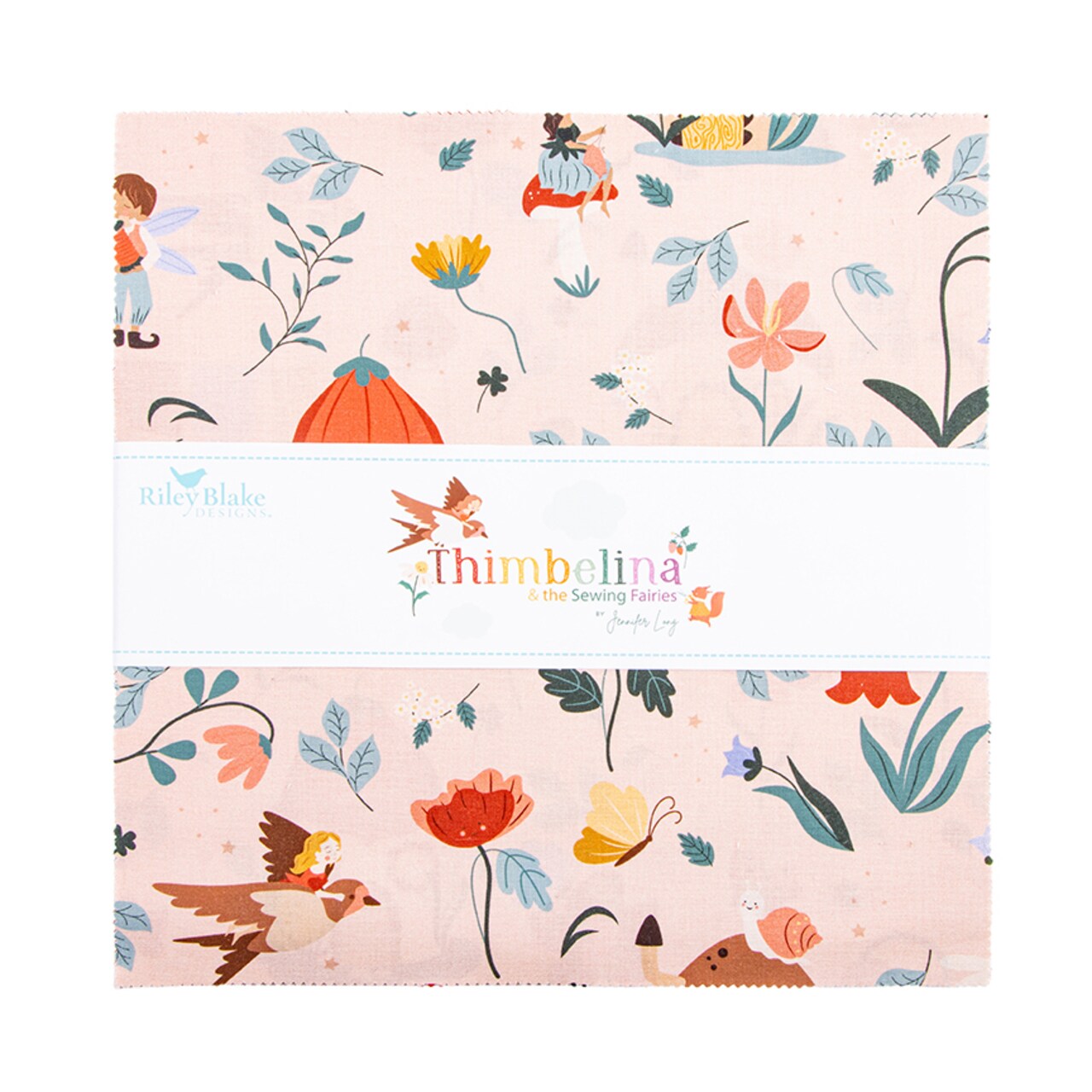 Thimbelina & the Sewing Fairies 10" Square Pack (Layer Cake / 10" Stacker) by Jennifer Long for Riley Blake (10-16860-42)
